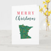Vrolijk kerstfeest uit Minnesota Kaart (Gele Bloem)