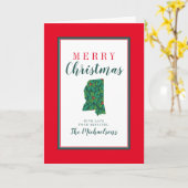 Vrolijk kerstfeest uit Missouri Kaart (Gele Bloem)