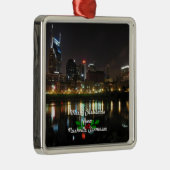 Vrolijk kerstfeest uit Nashville. Metalen Ornament (Rechts)