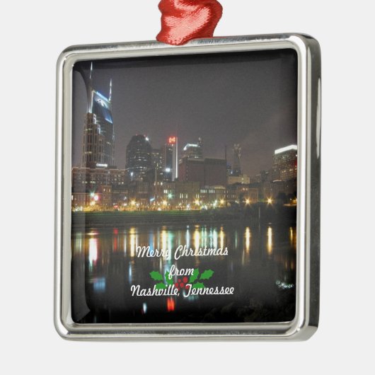 Vrolijk kerstfeest uit Nashville. Metalen Ornament (Links)