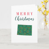 Vrolijk kerstfeest uit Nebraska Kaart (Gele Bloem)