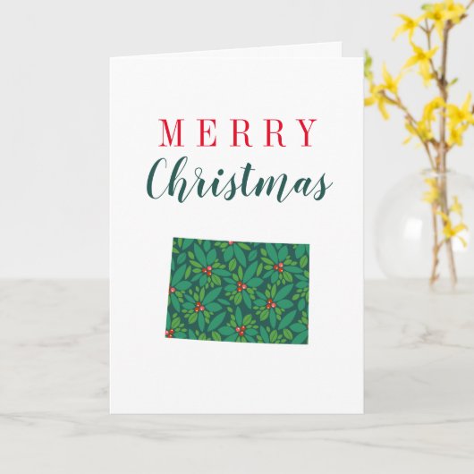 Vrolijk kerstfeest uit Nebraska Kaart (Gele Bloem)