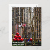 Vrolijk kerstfeest uit New York Feestdagenkaart (Voorkant / Achterkant)