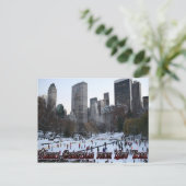 Vrolijk kerstfeest uit New York Feestdagenkaart (Staand voorkant)