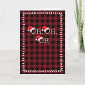 Vrolijk kerstfeest uit Ohio Buffalo Plaid Feestdagen Kaart (Voorkant)