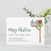 Vrolijk kerstfeest uit onze nieuwe postbus aankondiging (Staand voorkant)