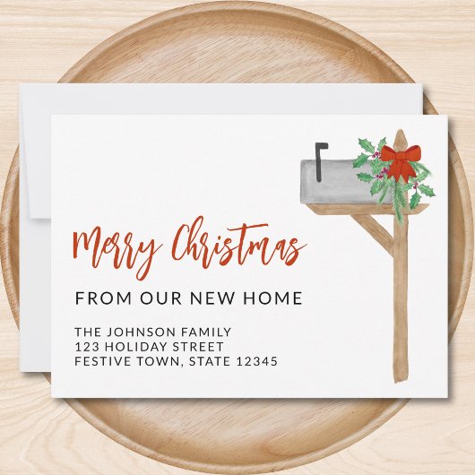 Vrolijk kerstfeest uit onze nieuwe postbus aankondiging