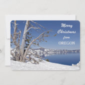 Vrolijk kerstfeest uit Oregon Photo Template Feestdagenkaart (Voorkant)