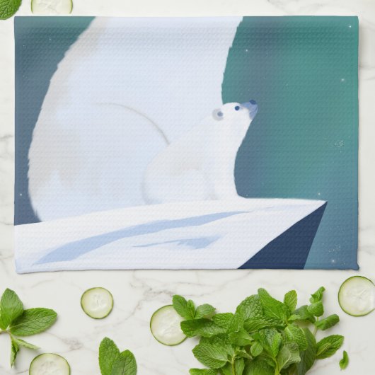 Vrolijk kerstfeest uit pooier-Beren Theedoek (Gevouwen)