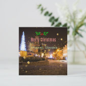 Vrolijk kerstfeest uit Poprad, Slowakije Kaart (Staand voorkant)