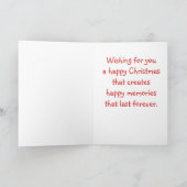 "Vrolijk kerstfeest uit Saguaro Cactus Santa Feestdagen Kaart (Binnen)