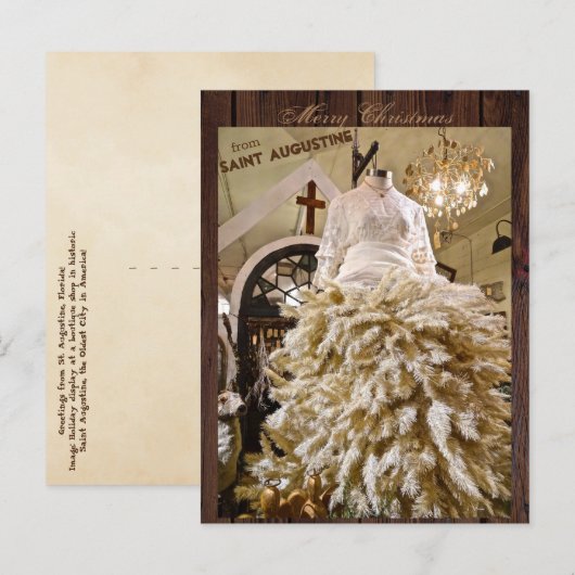 Vrolijk kerstfeest uit Saint-Augustinus Florida Briefkaart (Voorkant / Achterkant)