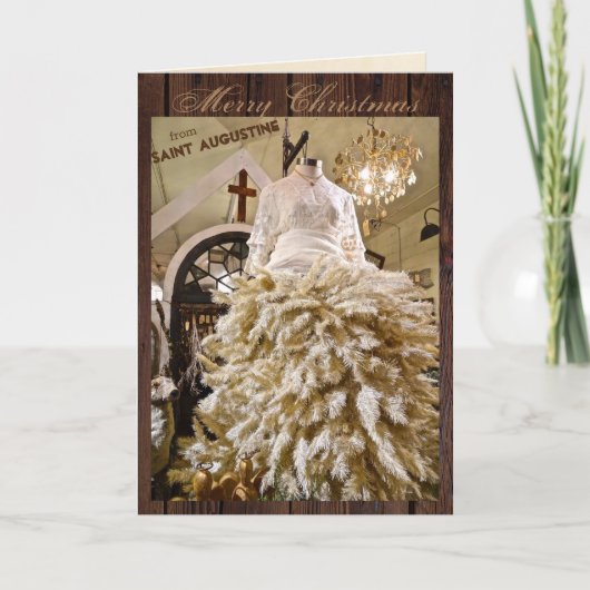 Vrolijk kerstfeest uit Saint-Augustinus Florida Feestdagen Kaart (Voorkant)