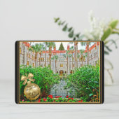 Vrolijk kerstfeest uit Saint-Augustinus Florida Feestdagenkaart (Staand voorkant)