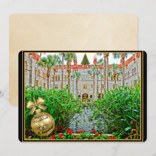 Vrolijk kerstfeest uit Saint-Augustinus Florida Feestdagenkaart