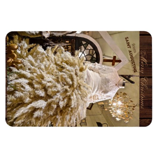 Vrolijk kerstfeest uit Saint-Augustinus Florida Magneet (Horizontaal)