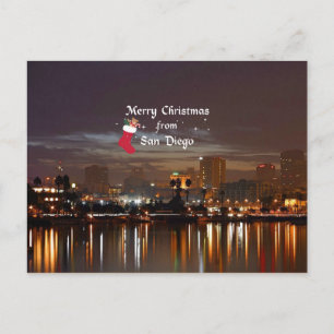 Vrolijk kerstfeest uit San Diego Briefkaart