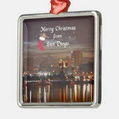 Vrolijk kerstfeest uit San Diego Metalen Ornament (Links)