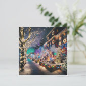 Vrolijk kerstfeest uit Seattle, Washington Feestdagenkaart (Staand voorkant)