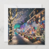 Vrolijk kerstfeest uit Seattle, Washington Feestdagenkaart (Voorkant)