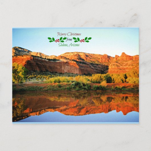 Vrolijk kerstfeest uit Sedona, Arizona Briefkaart (Voorkant)