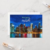 Vrolijk kerstfeest uit Singapore Kaart (Voorkant / Achterkant in situ)