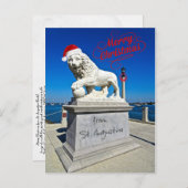 Vrolijk kerstfeest uit St. (Saint) Augustine Flori Briefkaart (Voorkant / Achterkant)