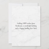 Vrolijk kerstfeest uit St. (Saint) Augustine Flori Feestdagenkaart (Achterkant)