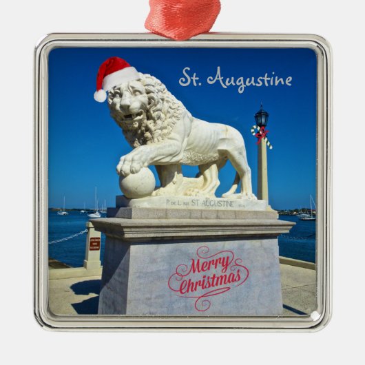 Vrolijk kerstfeest uit St. (Saint) Augustine Flori Metalen Ornament (Voorkant)