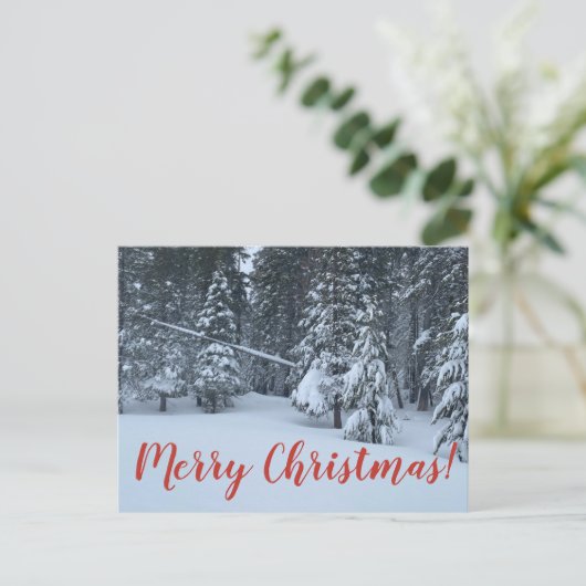 Vrolijk kerstfeest uit Tahoe City! Briefkaart (Staand voorkant)