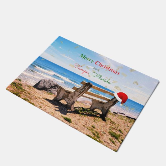 Vrolijk kerstfeest uit Tampa, Florida Deurmat (Schuin)