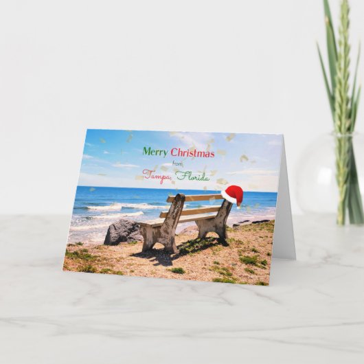 Vrolijk kerstfeest uit Tampa, Florida  Kaart (Voorkant)