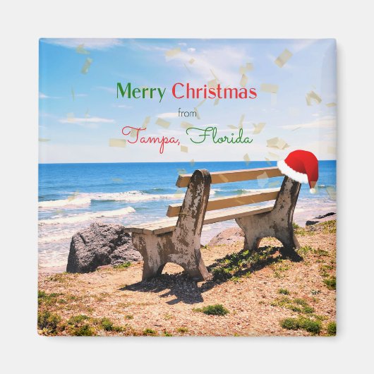 Vrolijk kerstfeest uit Tampa, Florida Magneet (Voorkant)