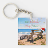 Vrolijk kerstfeest uit Tampa, Florida Sleutelhanger (Voorkant)
