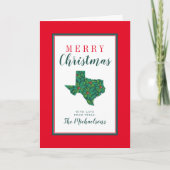 Vrolijk kerstfeest uit Texas Kaart (Voorkant)