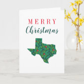 Vrolijk kerstfeest uit Texas Kaart (Gele Bloem)