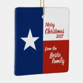 Vrolijk kerstfeest uit Texas Keramisch Ornament (Rechts)
