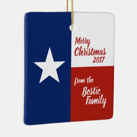 Vrolijk kerstfeest uit Texas Keramisch Ornament (Rechts)