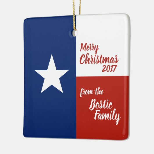 Vrolijk kerstfeest uit Texas Keramisch Ornament (Links)