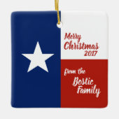 Vrolijk kerstfeest uit Texas Keramisch Ornament (Voorkant)