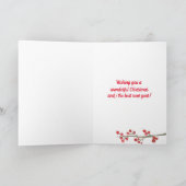 Vrolijk kerstfeest uit Texas Longhorn Kaart (Binnen)