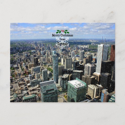 Vrolijk kerstfeest uit Toronto Feestdagenkaart (Voorkant)