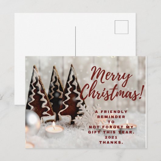 Vrolijk Kerstfeest Uitnodiging 2021 (Voorkant / Achterkant)