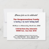 Vrolijk kerstfeest. Uitnodiging voor Funny Party (Achterkant)