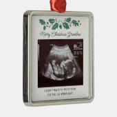 Vrolijk kerstfeest Ultrasound tijdens het slapen K Metalen Ornament (Rechts)