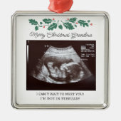 Vrolijk kerstfeest Ultrasound tijdens het slapen K Metalen Ornament (Voorkant)