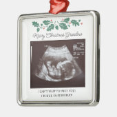Vrolijk kerstfeest Ultrasound tijdens het slapen K Metalen Ornament (Links)