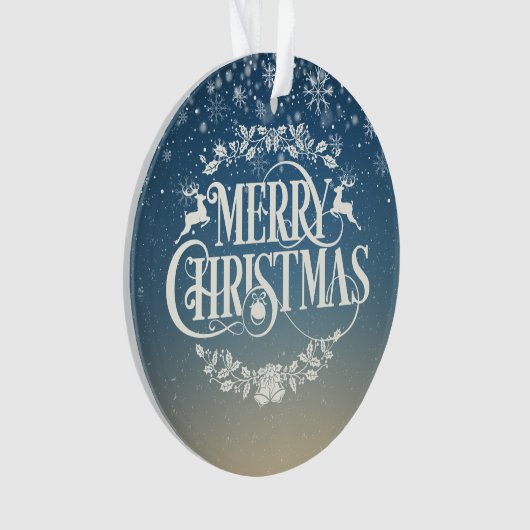 Vrolijk kerstfeest Uw familie Definitie Holiday Ornament (voorkant)