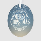 Vrolijk kerstfeest Uw familie Definitie Holiday Ornament (voorkant)