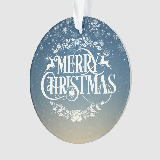 Vrolijk kerstfeest Uw familie Definitie Holiday Ornament (voorkant)